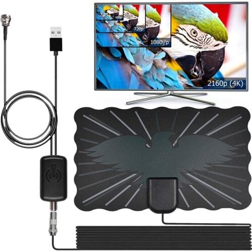 HDTV Antenna Indoor 2000 Miles Range Antenna Amplifier Support DVB-T2 Provide ABC CBS NBC PBC And Fox Etc 4K Channels For Free