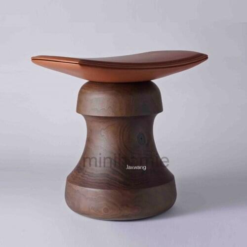 Custom Coffee Table Nordic Retro Solid Wood Roy Stool Living Room Leisure Foot Shoe Stools Designer Makeup Ottoman for Bedroom m