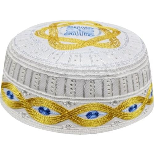 Kappa Prayer Caps Cloak Muslim India Islam Arabic Jewish Musulman Indio Moslim Caps Yellow Pentagram Patterns New