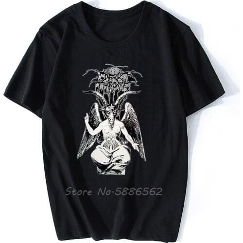 Summer Style Darkthrone Baphomet Shirt Dark Throne Tshirt Black Metal Officl T Shirt New Brand Casual Tees Harajuku Streetwear