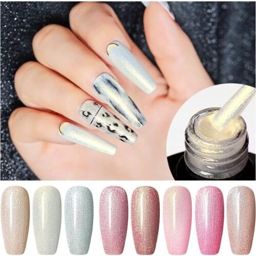 Mtssii Glitter UV Gel Nail Polish Set Pink Color Series Led Nail Gel Varnish 6ml Semi Permanent Nail Lacquer Sequins Gel