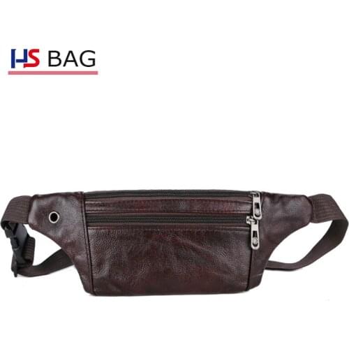 Genuine Leather Mens Waist Bag 2018 New Style Simple Pure Leather Cashier Bag Cross-Border Exclusive for Full-Grain Leather