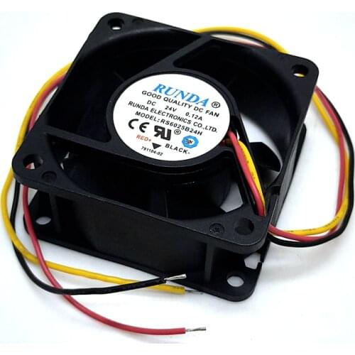 RS6025B24H new 6025 24V double ball speed measuring mute fan 6cm printer duplicator frequency converter cooling fan