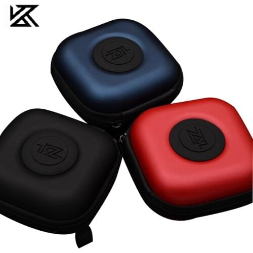 Original KZ PU Case Bag Earphone Headset Accessories Protable Case Pressure Shock Absorption Storage Package Case Bag With Logo
