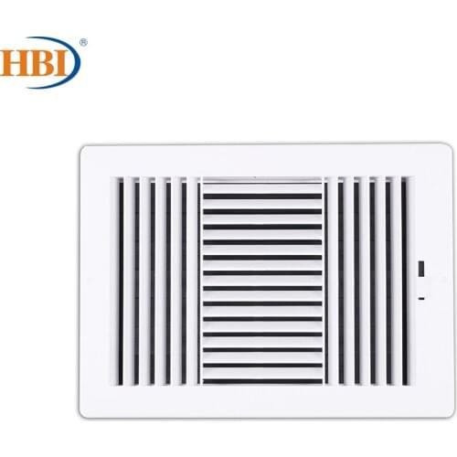 3-Way W12" x H8" Plastic Ventilation Grille Decorative Sidewall/Ceiling Register Plafond Air Vent Grille Aeration Bright White