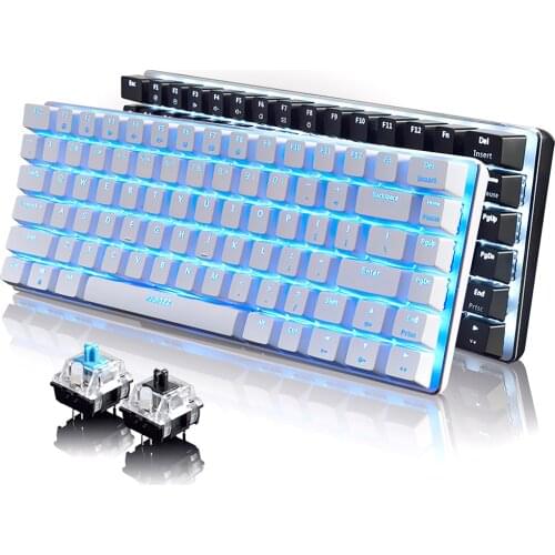 Wired Keyboard Mechanical Keyboard Game Keyboard Green Axis Black Axis USB Interface for Desktop Laptop PC Luminous Waterproof
