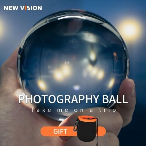 6/7/8/9/10cm Photography Crystal Lens Ball Asian Quartz Clear Creative Shooting Glass Ball w/ Portable Bag for Photo Shooting