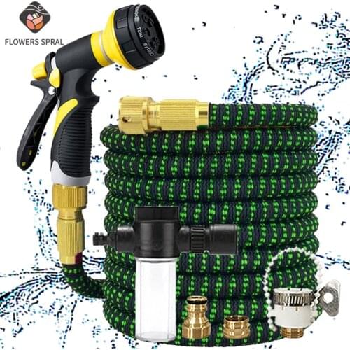 Extendable Garden Watering Hose 1/2 High Pressure Water Gun Flexible Foam Car Wash Hose Magic Hose Garden Irrigation Tool Set
