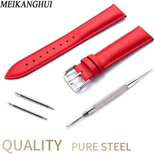 Hot sale Watchband Leather Watch Accessories Pin Buckle For Women 14mm 15mm 16mm 17mm 18mm 19mm 20mm Strap Belt Free shipping