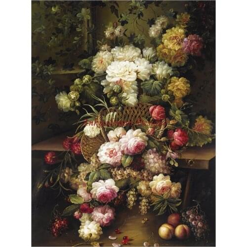Needlework for embroidery DIY DMC High Quality - Counted Cross Stitch Kits 14 ct Oil painting - Bouquet of Flowers in a Vase