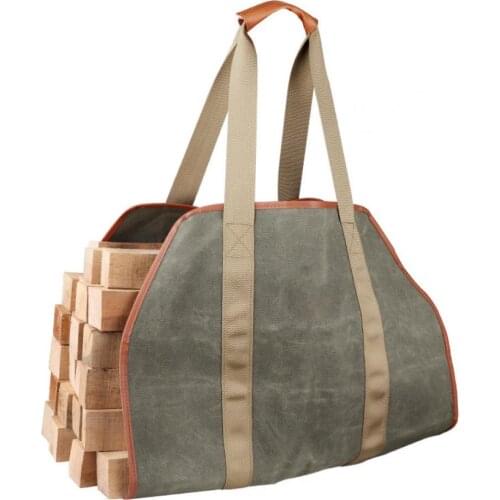 Supersized Canvas Firewood Wood Carrier bag Log Camping Holder Carry storage bag Wooden Canvas Bag Dropshipping
