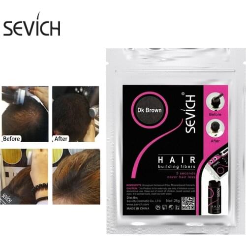 Sevich 25g 10 Color Hair Fiber Building Regrowth Thinning Hair Loss Product Concealer Hair Fibres Instant Refill Powder