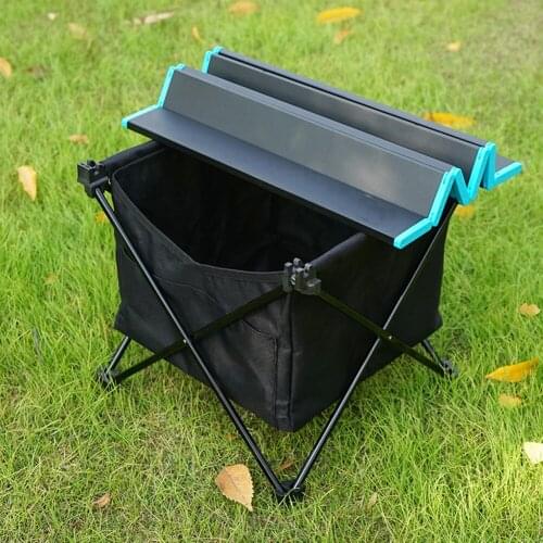Outdoor Folding Table Storage Hanging Basket Bag Waterproof Picnic Camping Barbecue Pocket Organizer Table