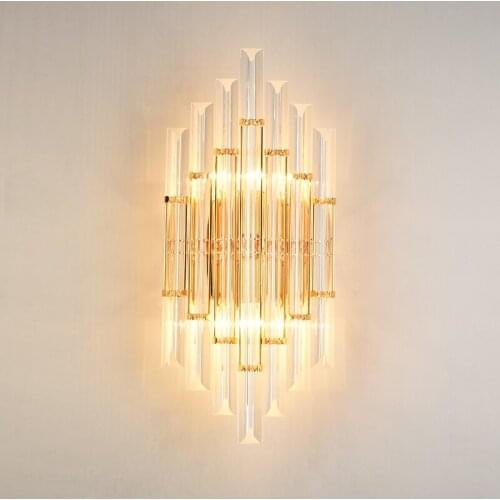 Modern Creative Luxury Wall Lamp Living Room Bedroom Bedside Lamp Home Decoration Corridor Aisle Crystal Wall Lights Lighting