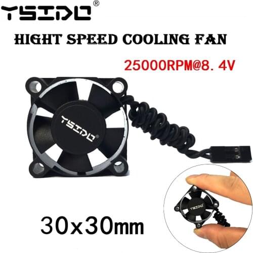 YSIDO 30mm 40mm 3650 RC Car Motor ESC Cooling Fan 25000RPM for RC Car 1/8 1/10 1/12 Scale RC Car 540 550 Brushless Motor