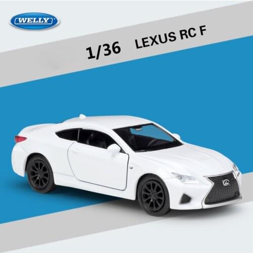 WELLY Diecast 1:36 Car High Simulator Lexus RC F Classic Pull Back Car Model Car Metal Alloy Toy Car For Kids Gift Collection