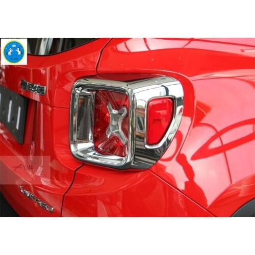 Yimaautotrims Rear Tail Lights Tailgate Lamp Cover Trim 2 Pcs Fit For Jeep Renegade 2015 2016 2017 2018 2019 2020 ABS Exterior