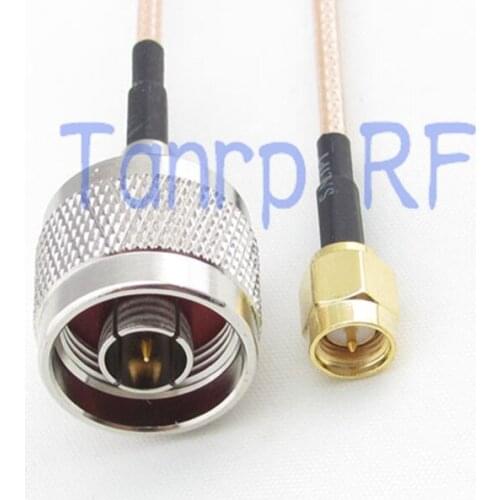 1PCS 20CM Pigtail coaxial jumper cable RG316 extension cable 8INCH N male plug to SMA male plug RF adapter connector