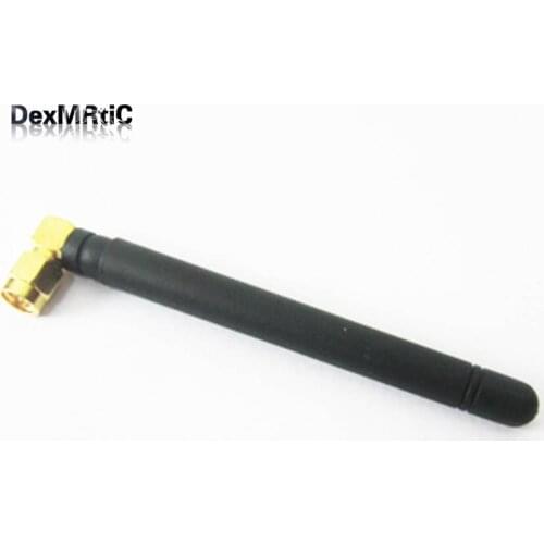 1PC 433Mhz Antenna 2dBi SMA Right Angle Male Connector 106mm long radio aerial Wholesale