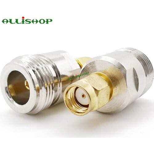 1Pcs N Female to RP-SMA Male Jack Center RF Connector Adapter RP SMA Plug to N Jack Wi-Fi Adapter for Antennas Coaxial Cables