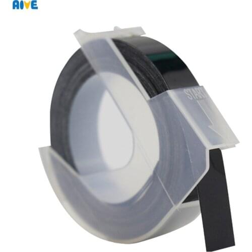 Aive 12MM Dymo 3D Plastic Embossing Tape for Embossing Label Maker PVC LABEL Tapes DYMO 1540 1595 12965 Motex omega organizer
