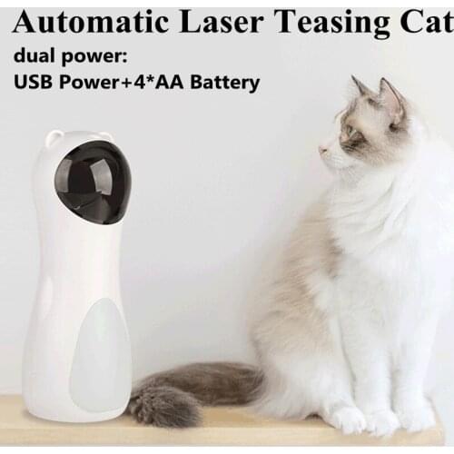 Cat Automatic Laser Teasing Toy Funny Auto Rotating Cat Interactive Toys Exercise Training Entertaining Toy Multi-Angle