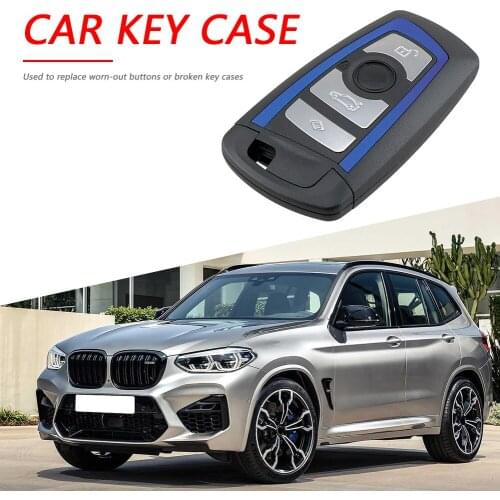 Key Fob Replacement Housing Case 4-Button Remote Shell Outdoor Personal Car Parts Decoration for BMW 550i GT 535i 528i