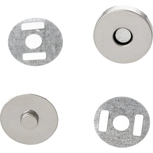 DoreenBeads 20 Sets dull silver color Magnetic Purse Snap Clasps/ Closure for Purse Handbag 14mm(4/8") Dia. (B20766)