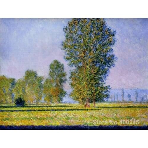Painting by Claude Monet Meadow at Limetz Redroom decor oil on Canvas Handmade High quality