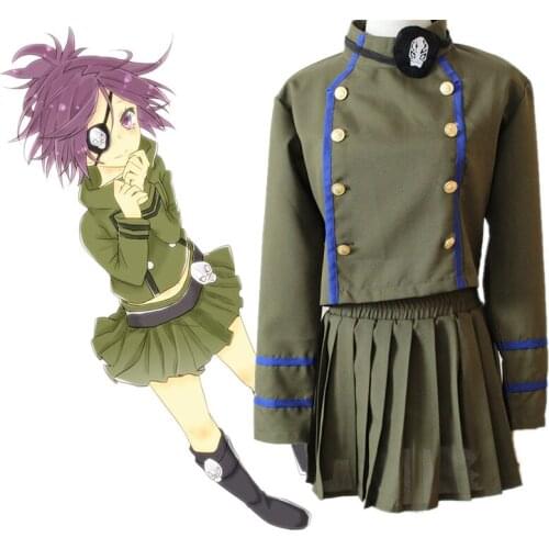 Katekyo Hitman Reborn Cosplay Kuromu Dokuro Chrome Costume Women Girl School Uniform Halloween Party Clothing