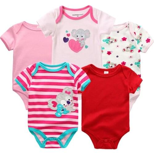 High Quality Cheap Baby Boys Girls Clothes Short sleeve Newborn 2018 Summer Style Jumpsuits Clothing Set Roupas de bebe