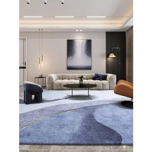 Nordic Style Living Room Carpet Ins Blue Modern Simple Geometric Italian Sofa High-end Blanket French Bedroom Light Luxury Mat