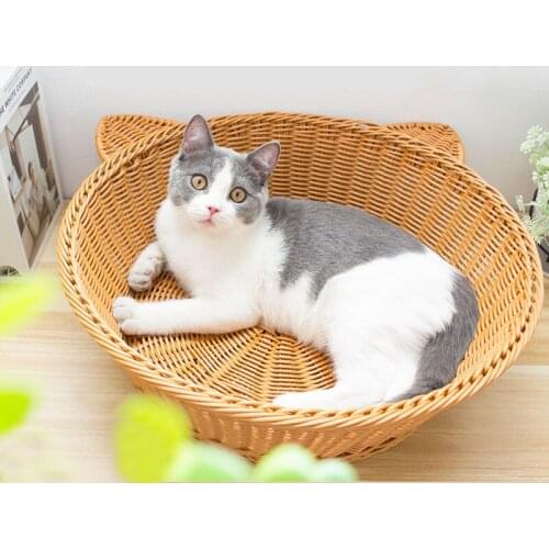 Cat litter room rattan mat litter cat sleeping bag cat bed cat house pet cat litter summer cat supplies