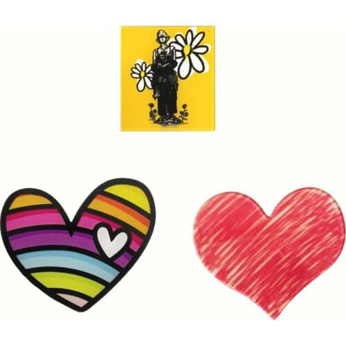 Beautiful Shirt Brooch For Women Cute Heart Soldier Lapel Pins Cartoon Acrylic Jewelry Badges Hat Clothes Accessories Wholesale