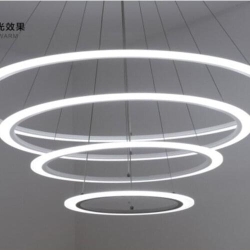 Creative personality chandelier LED Modern simplicity Living room dining room Decorative lights Round bar hanging lamps