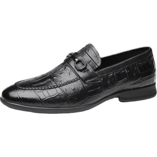 Genuine Leather Men Loafers Shoes Slip-On Formal Casual Business Office Size 38-43