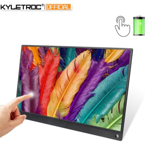 KYLETROC 15.6inch Battery Touch Portable Screen USB C HDMI touch gaming monitor for Samsung DEX,Huawei EMUI, Laptop,Switch,PS4
