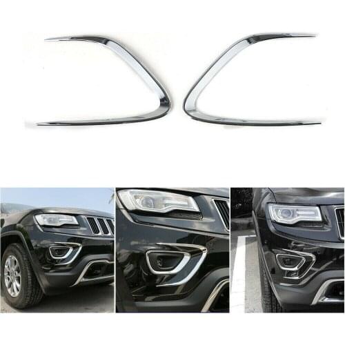 Front Fog Light Lamp For Jeep Grand Cherokee 2014 2015 2016 Car Cover Bezel Trim