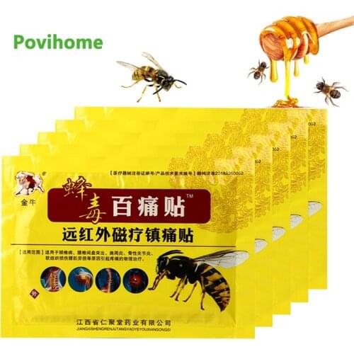 40pcs Bee Venom Arthritis Plasters For Lumbar Spine Rheumatoid Neck Shoulder Body Pain Relief Patch Sprain Orthopedic Stickers