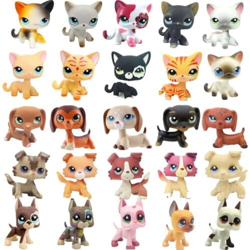 Rare littlest pet shop lps toys dog collection cute littlest sausage old original animal figure kids Christmas gifts