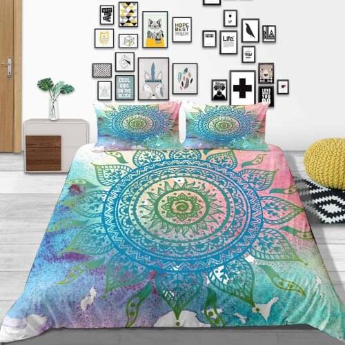 Luxury Bohemian Bedding Sets Queen Size Boho Mandala Duvet Cover Set with Pillowcase Kids Full Twin Comforter Bed Sets