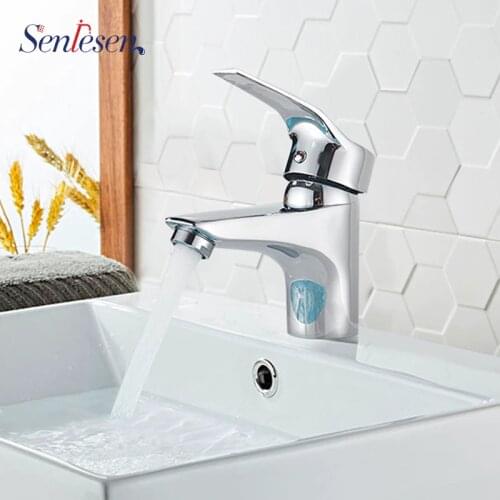 Senlesen Bathroom Faucet Chrome Basin Tap Brass Sinks Mixer Tap Cold And Hot Water Tap