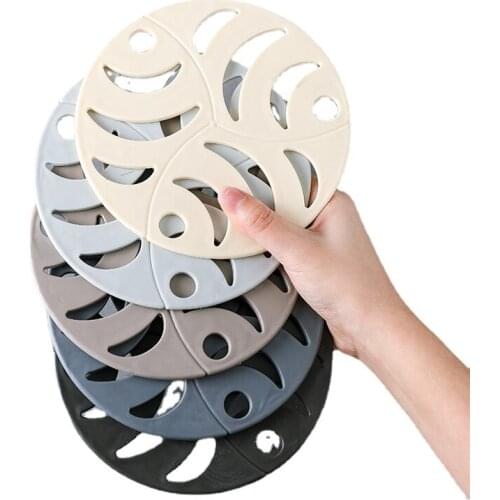 Silicone Round Place Mats for Dining Table Heat Insulation Placemat Anti-slip Pad Coaster Table Placemats Thickened Pot Pad