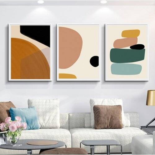 Modern Abstract Geometric Graphic Canvas Painting Scandinavia Styles Wall Art Picture Posters Prints for Living Room Home Decor