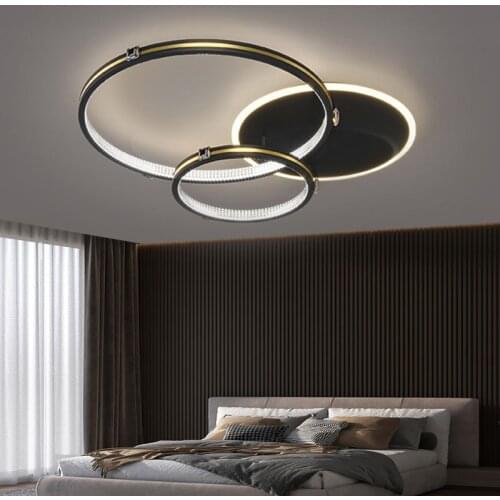 Modern Nordic LED Ceiling Light 3 Layer Round Gold Lamps For Living Dining Room Bedroom Parlor Luminaire Ceiling Decorate