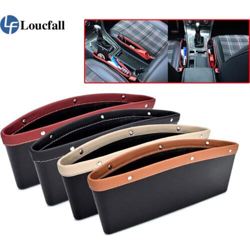 Seat Gap PU Case Storage Bag Car Organizer Artificial Leather Car Seats Gap Bag Car Accessories Slot Storage Cup Holder