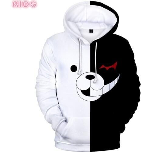 Monokuma 3D Hoodies Ladies Sweatshirts Harajuku Hoodie pullovers Monokuma lovely pattern Print 3D Printed Hoodies Men Clothing