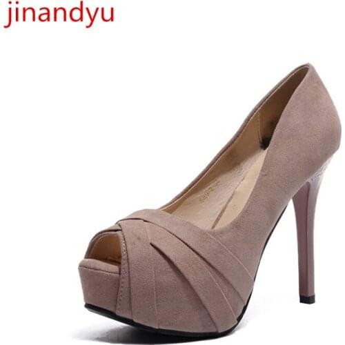 High Heels Platform Sandals Women 2021 Fashion Peep Toe Platforms Khaki Black Heels Dresses for Women Party Wear Pumps Sandals