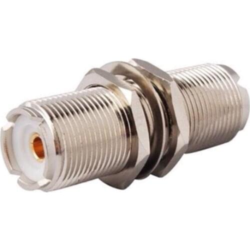UHF SL16 Female To Female Connector Nut Bulkhead Jack Panel High Frequency Adapter UHF-KKY