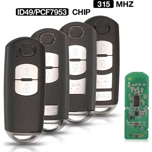 Kutery 2/3/4BTN Smart Remote Car Key For Mazda 3 6 MX-5 Miata 2013-2019 Mitsubishi System 315MHz ID49 Chip SKE13D-01 SKE13D02